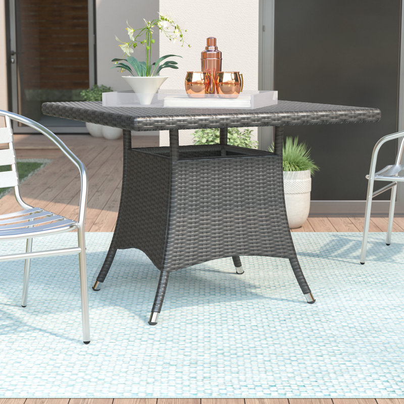 Orren Ellis Brissette Wicker/Rattan Bistro Table & Reviews Wayfair